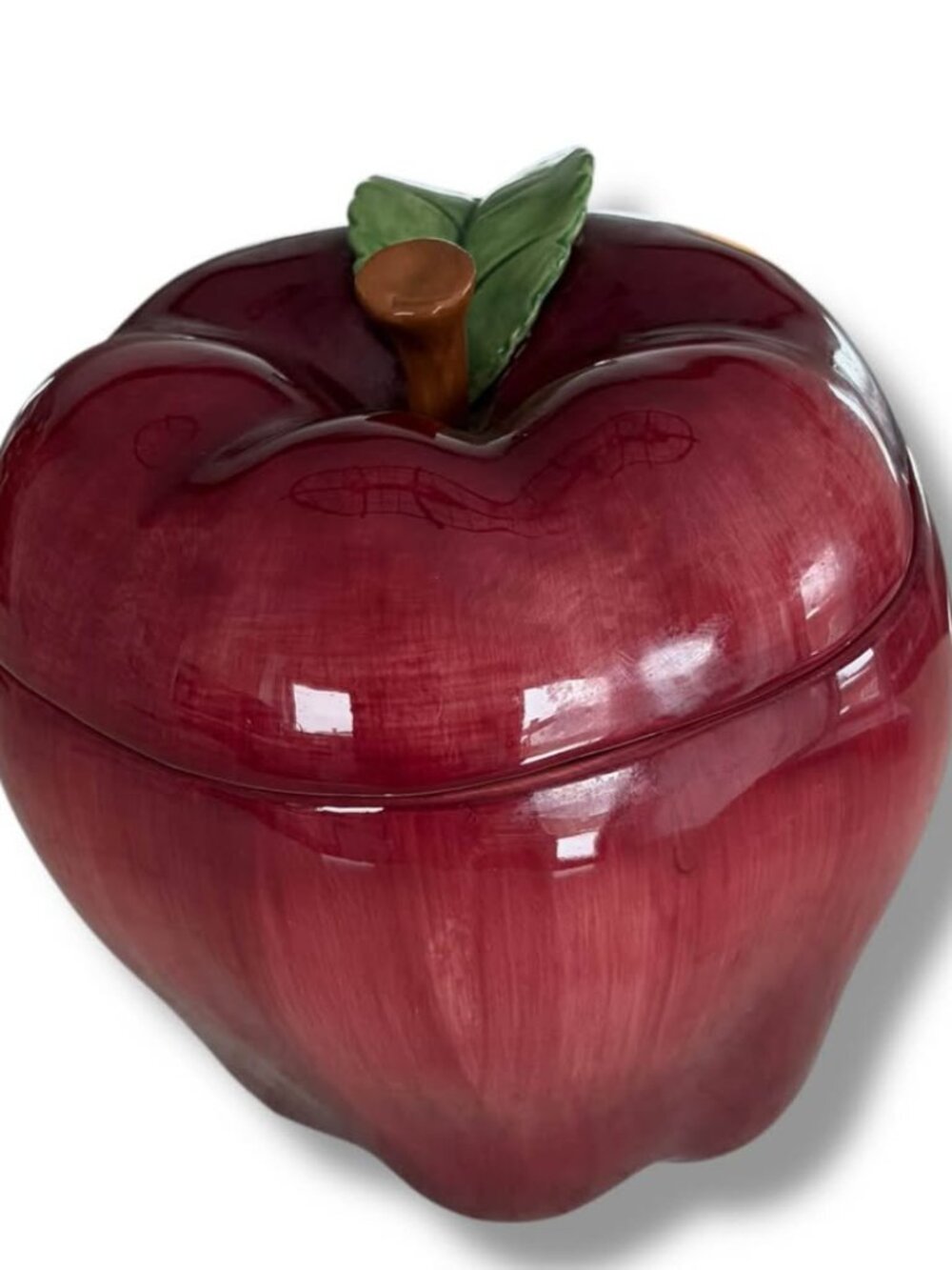 Vintage 1990s Apple Cookie Jar - Picture 3 of 7